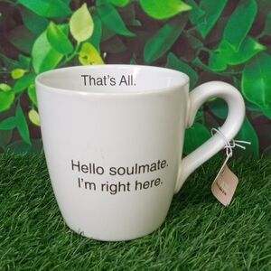 🏠 That's All Hello Soulmate White Ceramic Mug